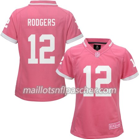 Maillot Green Bay Packers Aaron Rodgers 12 Nike Rose - Femme